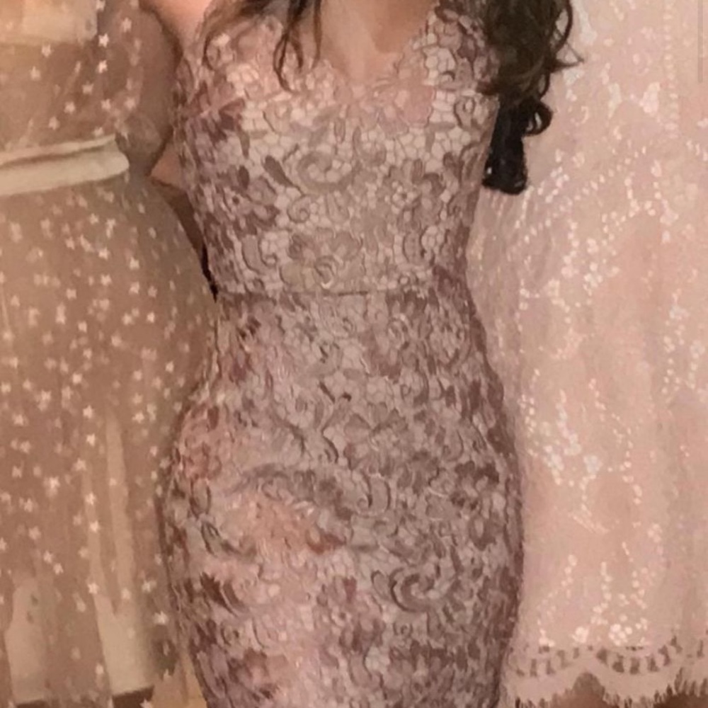 Taupe/Tan/Nude Lace Dress